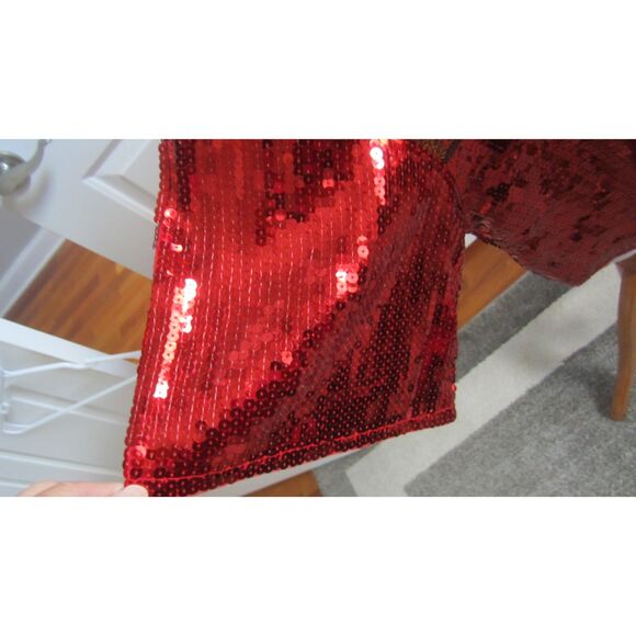 NWT  Simply Southern, Red & Gold  Christmas Gift Sequined  Lined Top Size Medium - Picture 3 of 5